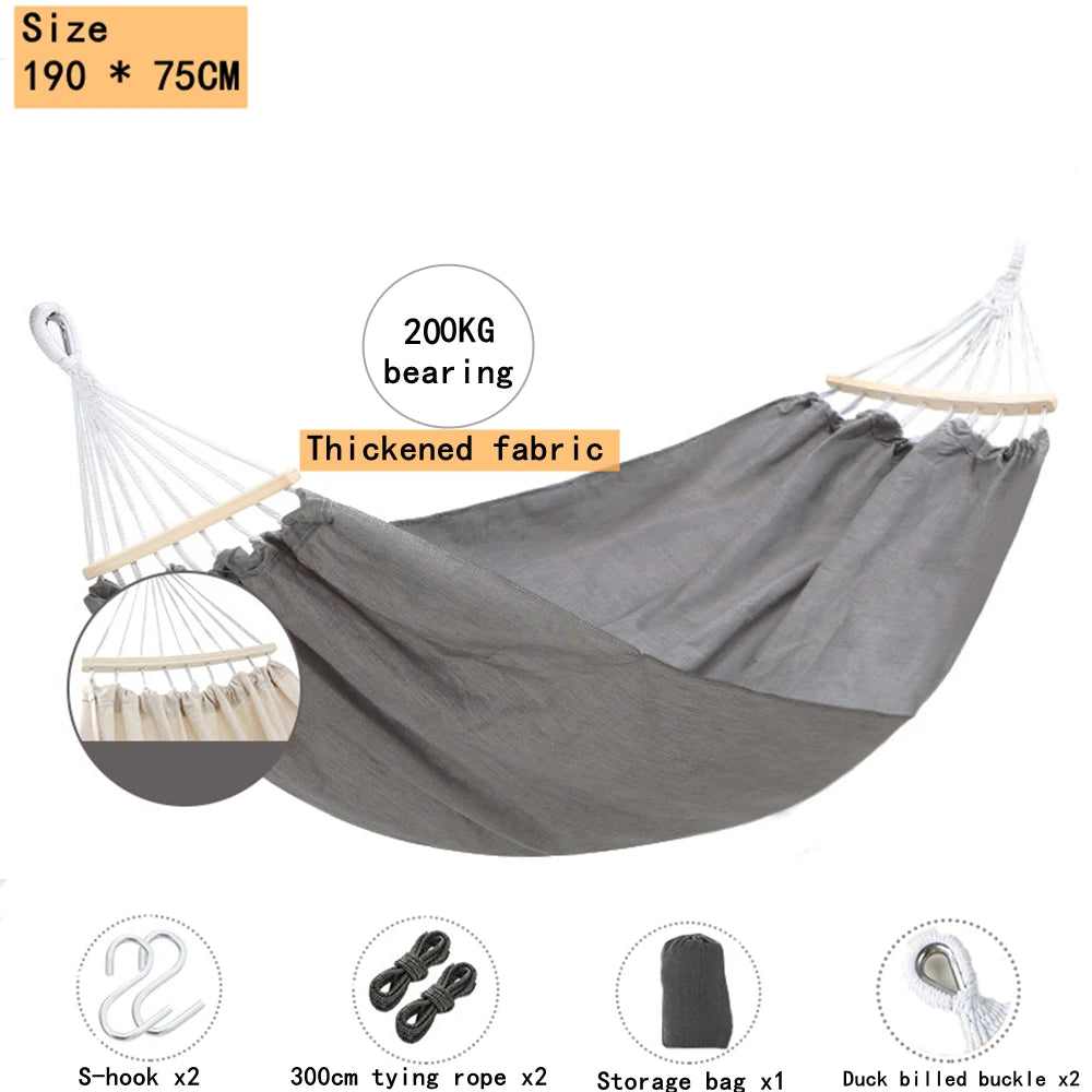 Portable Outdoor Garden Tourist Double Hammocks Travel Camping Leisure Sleeping Hanging Hammock Swing Nature Hike