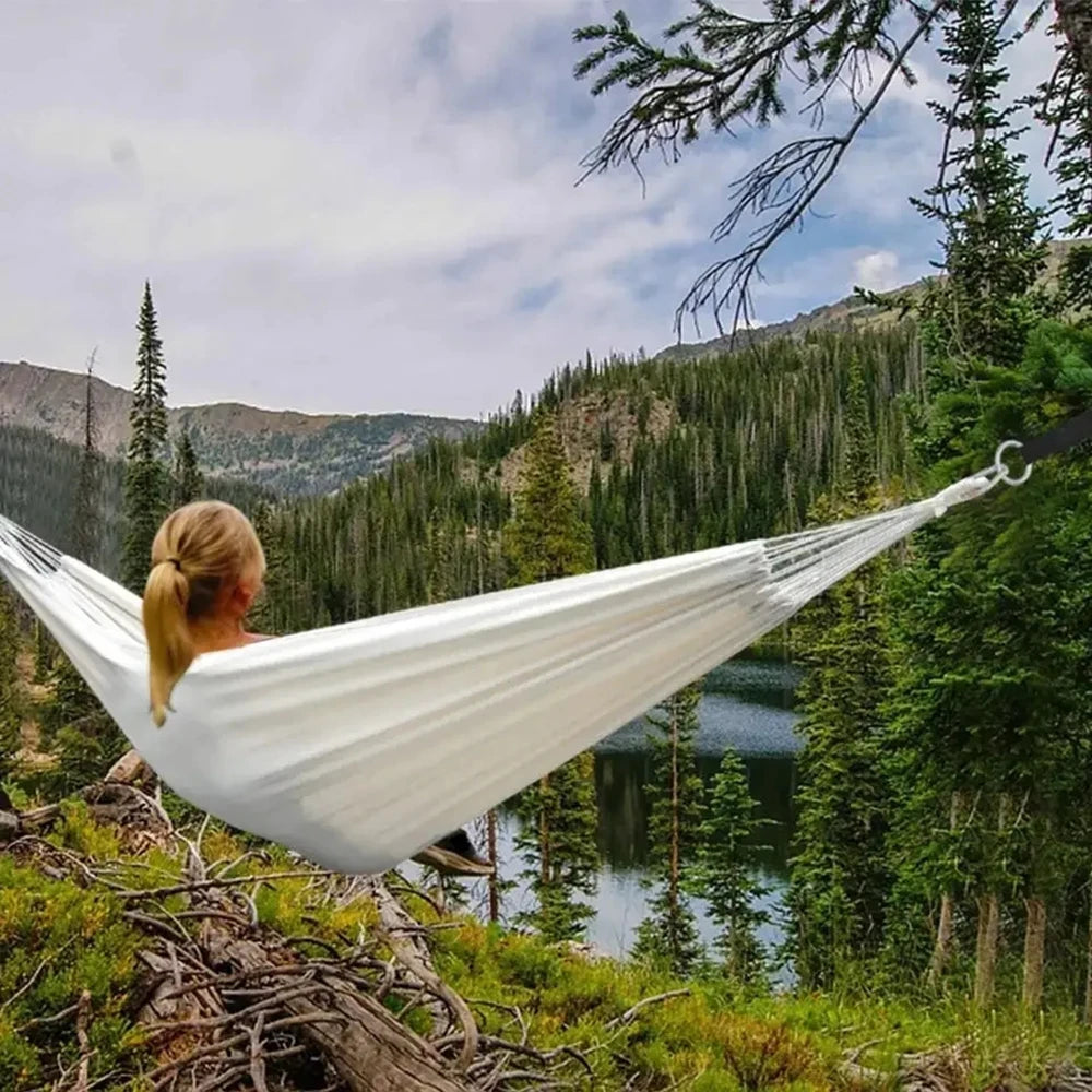 Portable Outdoor Garden Tourist Double Hammocks Travel Camping Leisure Sleeping Hanging Hammock Swing Nature Hike