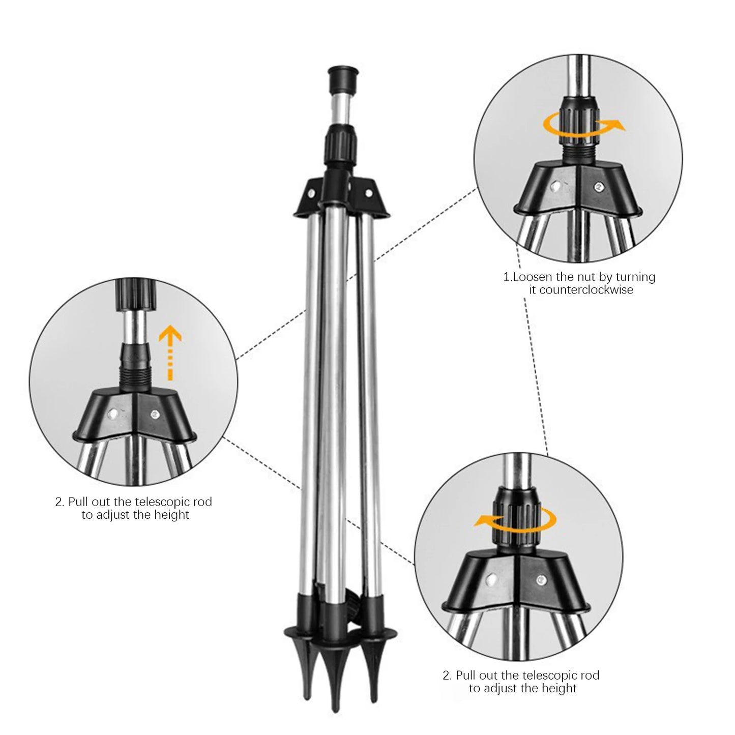 Lawn Tripod Sprinkler Telescopic Tripod Auto Rotating Sprinkler For Efficient Lawn Garden Watering