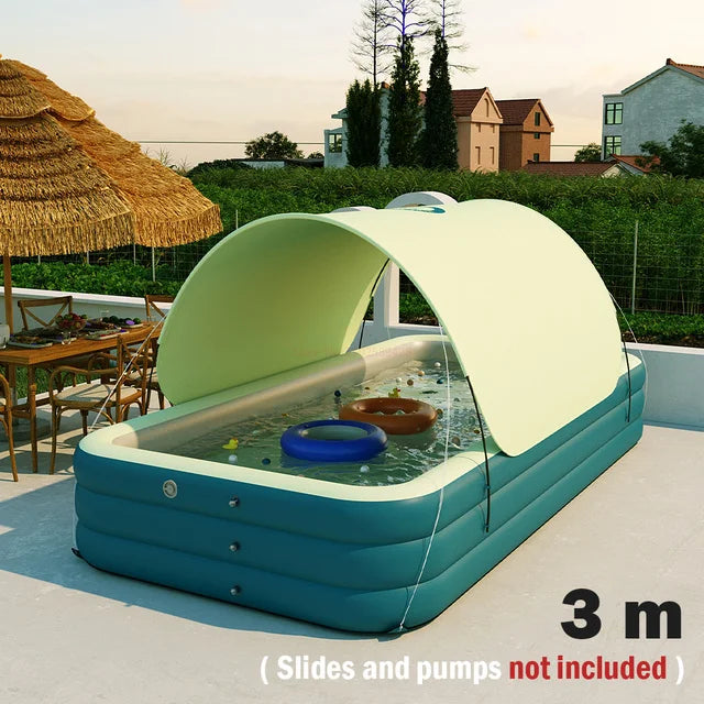 2025 Large Summer Swimming Pool Inflatable Large Pools For Family With Slide Inflatable Toys Water Game Outdoor Games Baby Pool