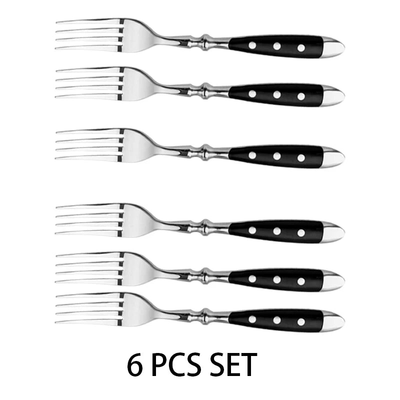 4/6/8/12 Pcs Steak Knives Forks Set Sharp Blade Black PP Handle Outdoor BBQ Picnic Meat Cutter Multi-function Fish Cutting Knife
Küchenmesser, Klassisch