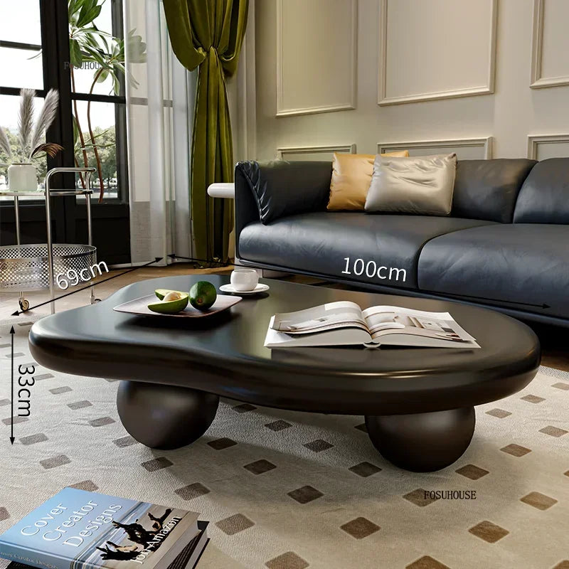 European Designer Cloud Coffee Tables Living Room Furniture Creative Irregular Tea Tables Luxury Small Apartment Sofa Side Table