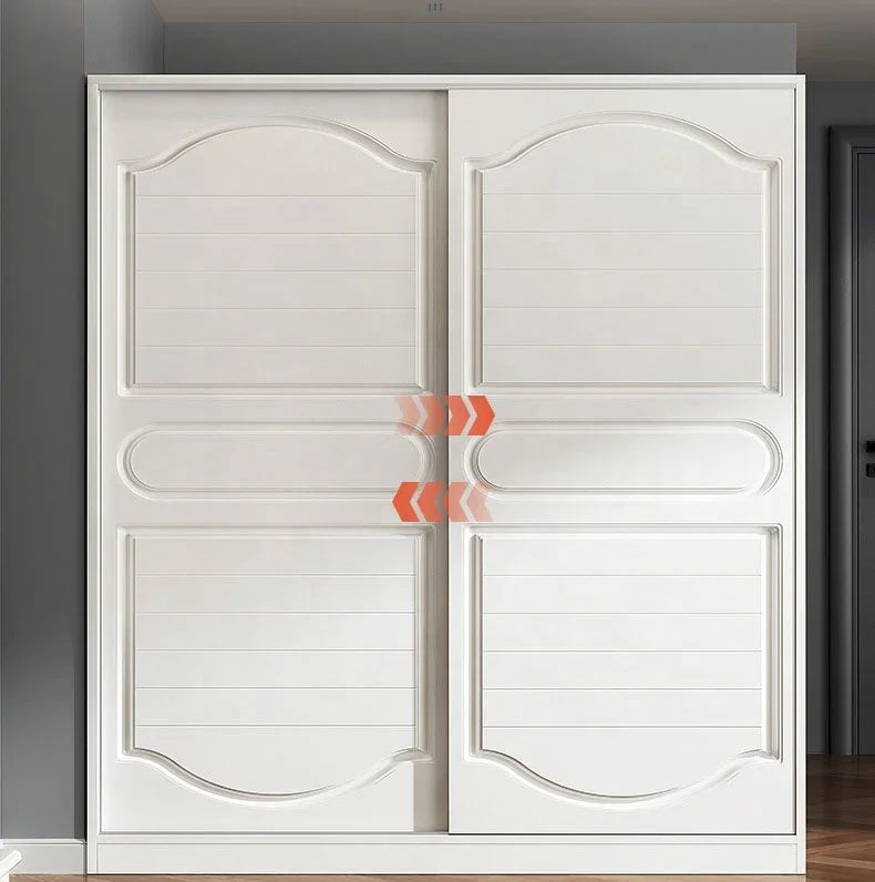 Vic Wardrobe Home Bedroom Cabinet Modern Simple Wooden Rental Simple Large Wardrobe Sliding Door