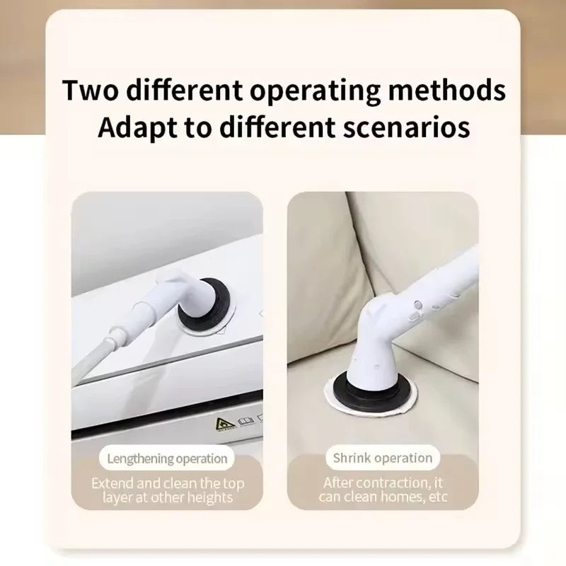 Xiaomi MIJIA 6 in 1 Powerful Electric Cleaning Brush Wireless Spin Scrubber Brush Deep Cleaning Heads For Bathroom Kitchen