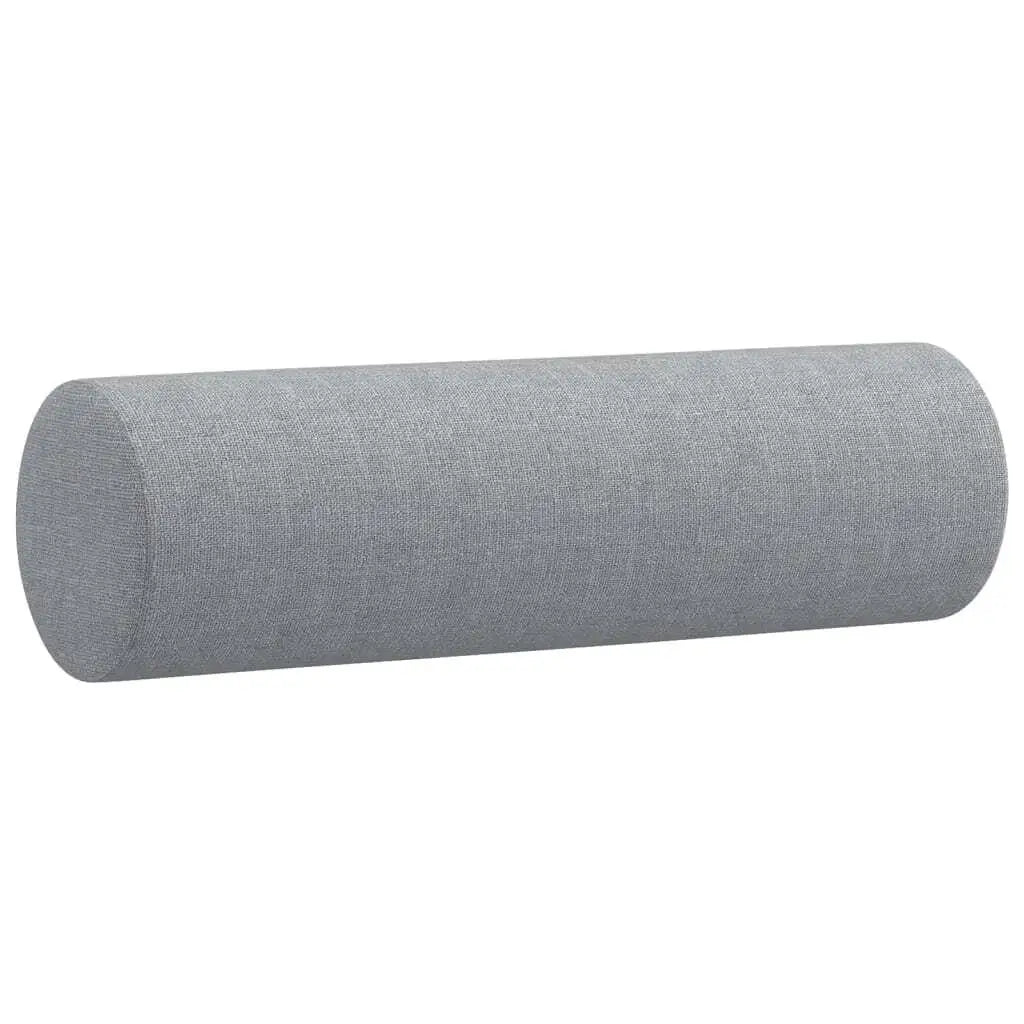 Comfortable Two-Piece Sofa Set with Cushions Light Gray Fabric Modern Living Room Furniture