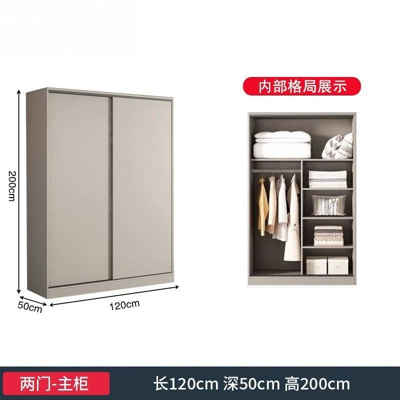 All solid wood sliding door wardrobe bedroom durable sliding door sliding door cabinet