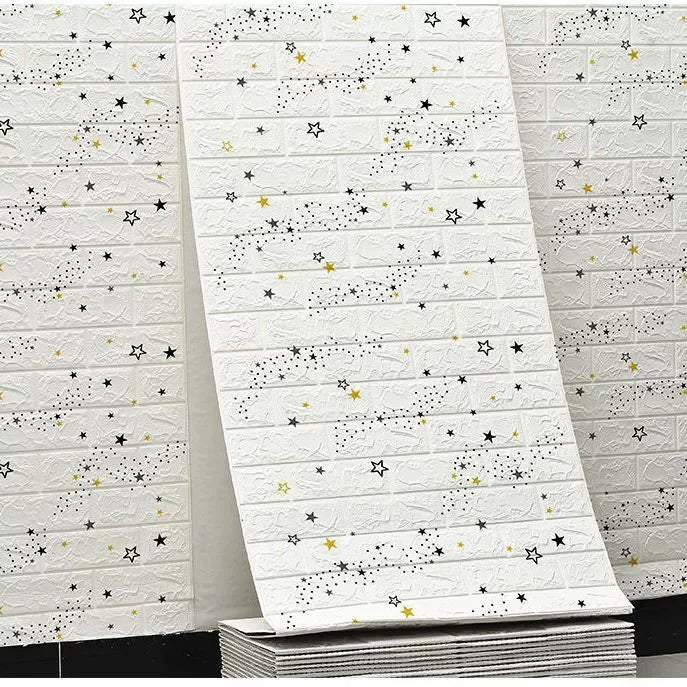 70cmx1m Waterproof and Moisture-proof Self-adhesive DIY Wallpaper Living Room 3D Imitation Brick Bedroom Home Decoration