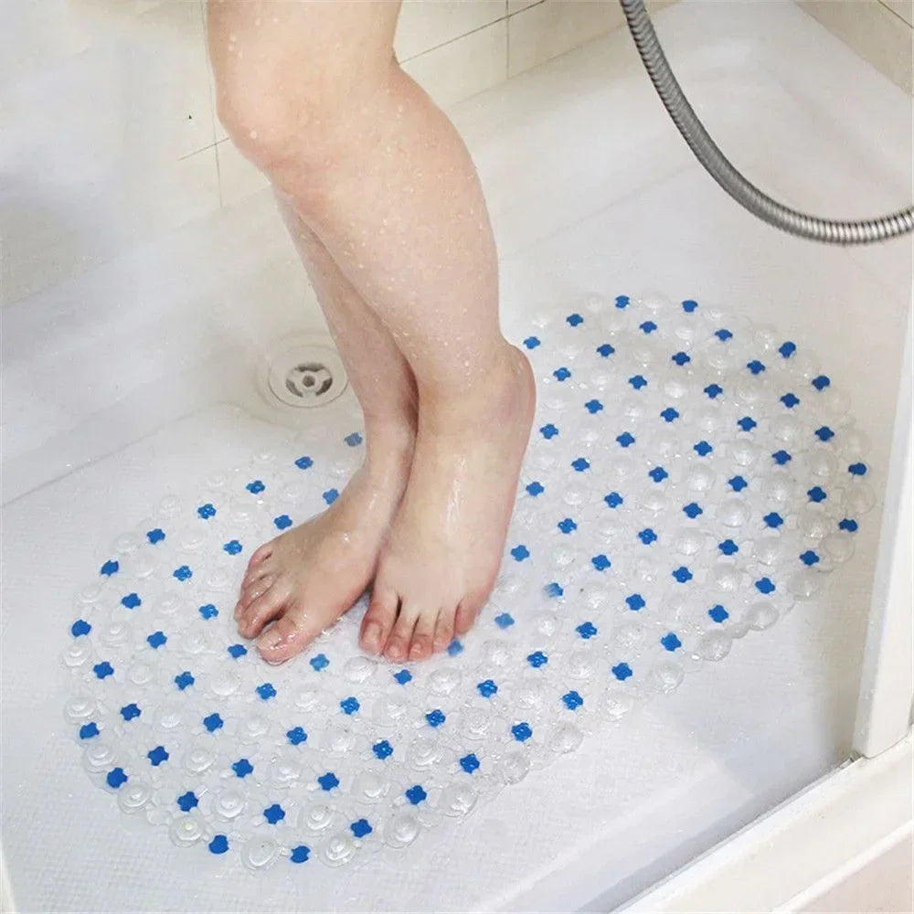 Hot PVC Anti-skid Bath Mats Soft Anti-slip Shower Mat Massage Mat with Suction Cup Non-slip Bathtu Bath Mat Bathroom Accessories