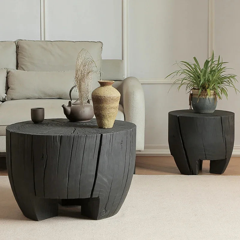 Entryways Luxury Design Coffee Table Living Room Center Nordic Coffee Table Modern Wooden Round Floor Table Basse Home Furniture