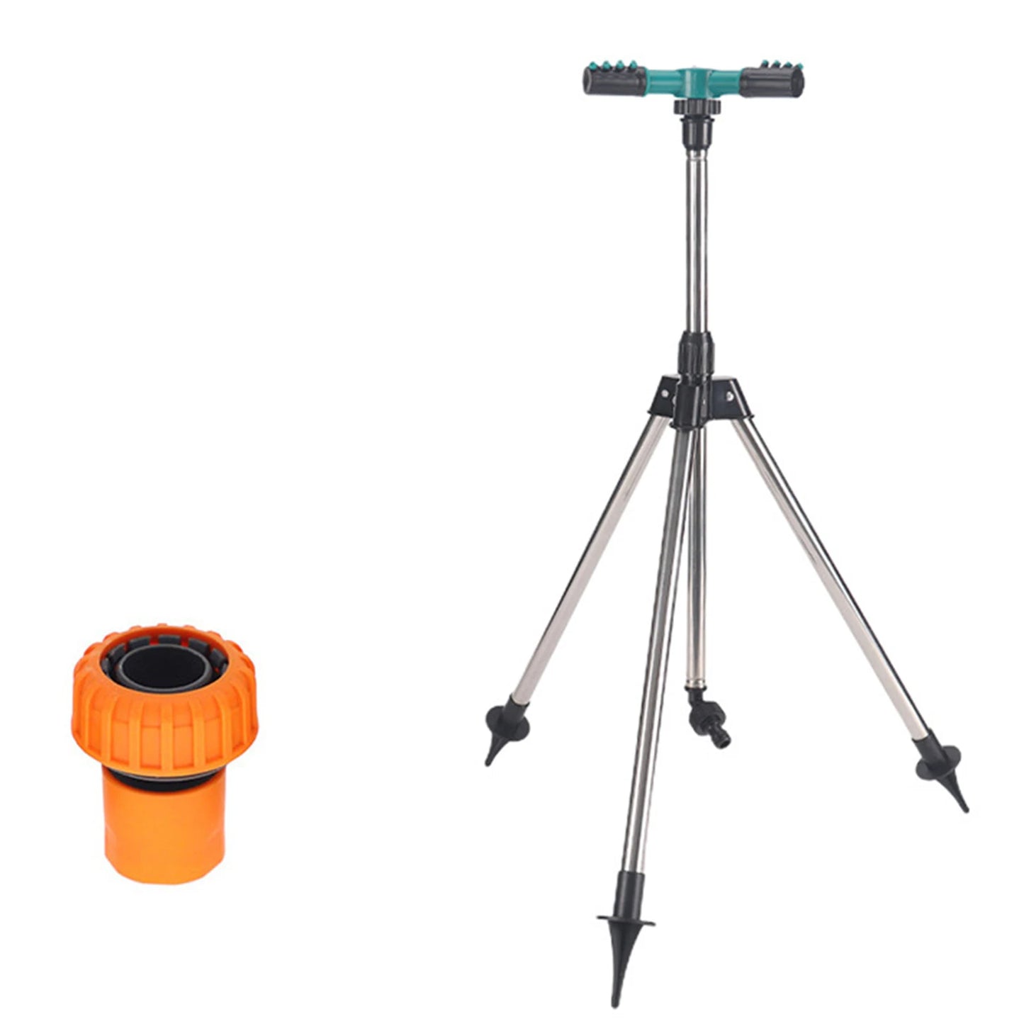 Lawn Tripod Sprinkler Telescopic Tripod Auto Rotating Sprinkler For Efficient Lawn Garden Watering