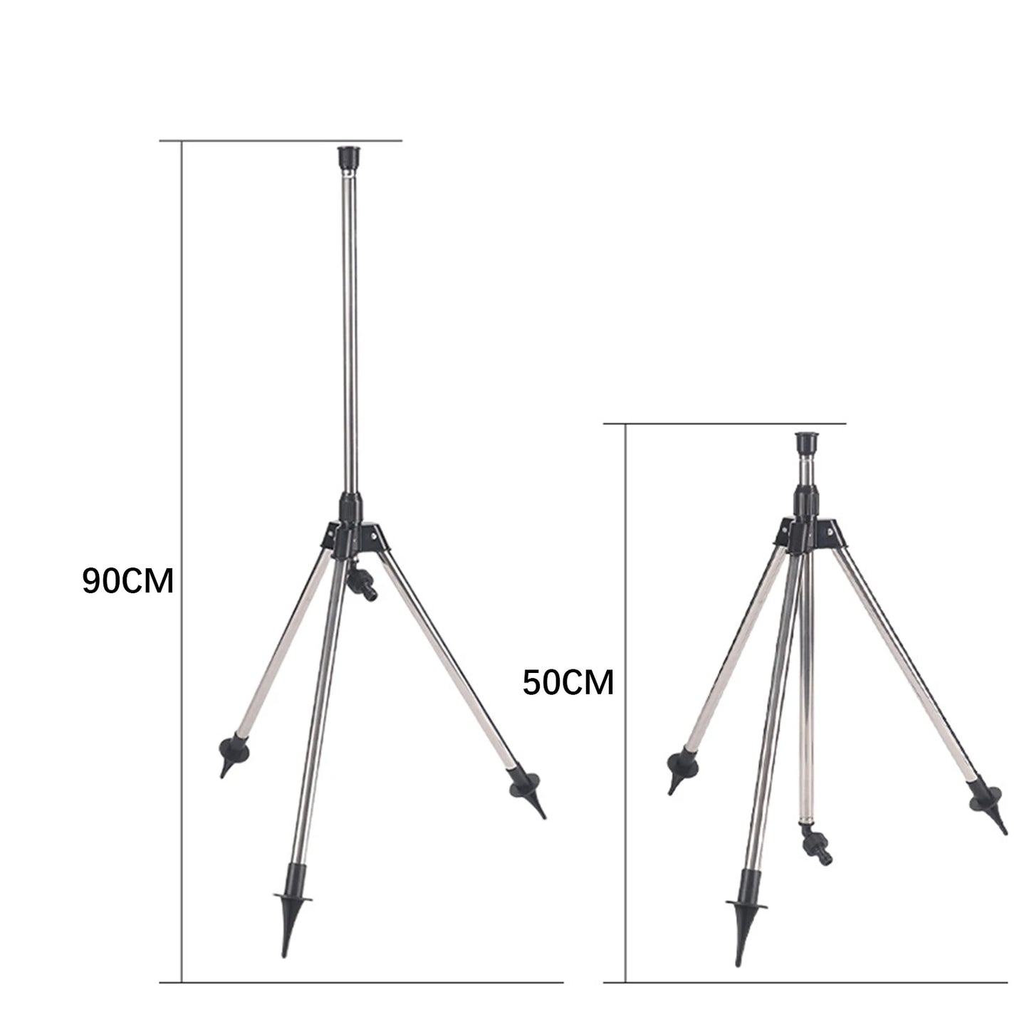 Lawn Tripod Sprinkler Telescopic Tripod Auto Rotating Sprinkler For Efficient Lawn Garden Watering