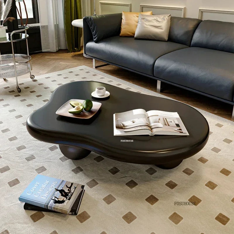 European Designer Cloud Coffee Tables Living Room Furniture Creative Irregular Tea Tables Luxury Small Apartment Sofa Side Table