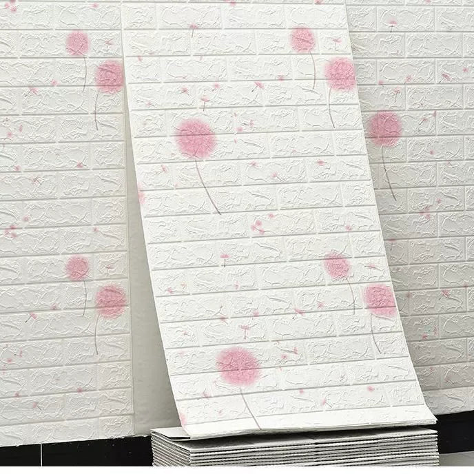 70cmx1m Waterproof and Moisture-proof Self-adhesive DIY Wallpaper Living Room 3D Imitation Brick Bedroom Home Decoration