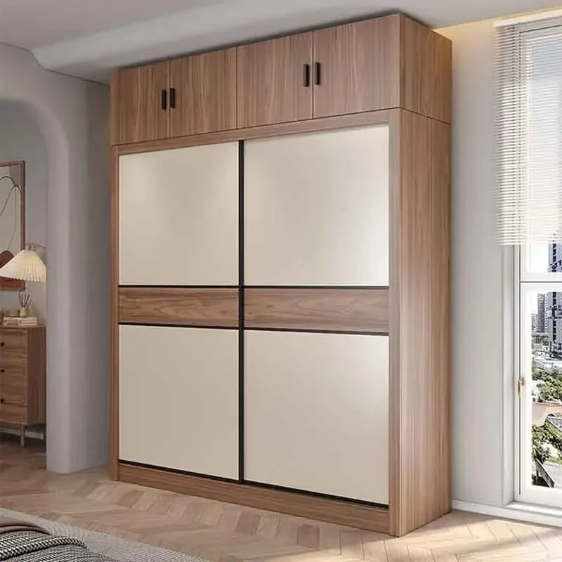 Vertical Aesthetic Wardrobes Sliding Door Quiet Clothes Organizer Wardrobe Display Modern Stylish Kleiderschrank Furniture Home