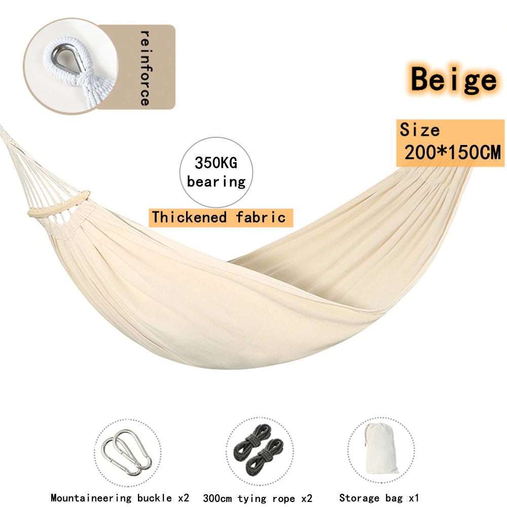 Portable Outdoor Garden Tourist Double Hammocks Travel Camping Leisure Sleeping Hanging Hammock Swing Nature Hike