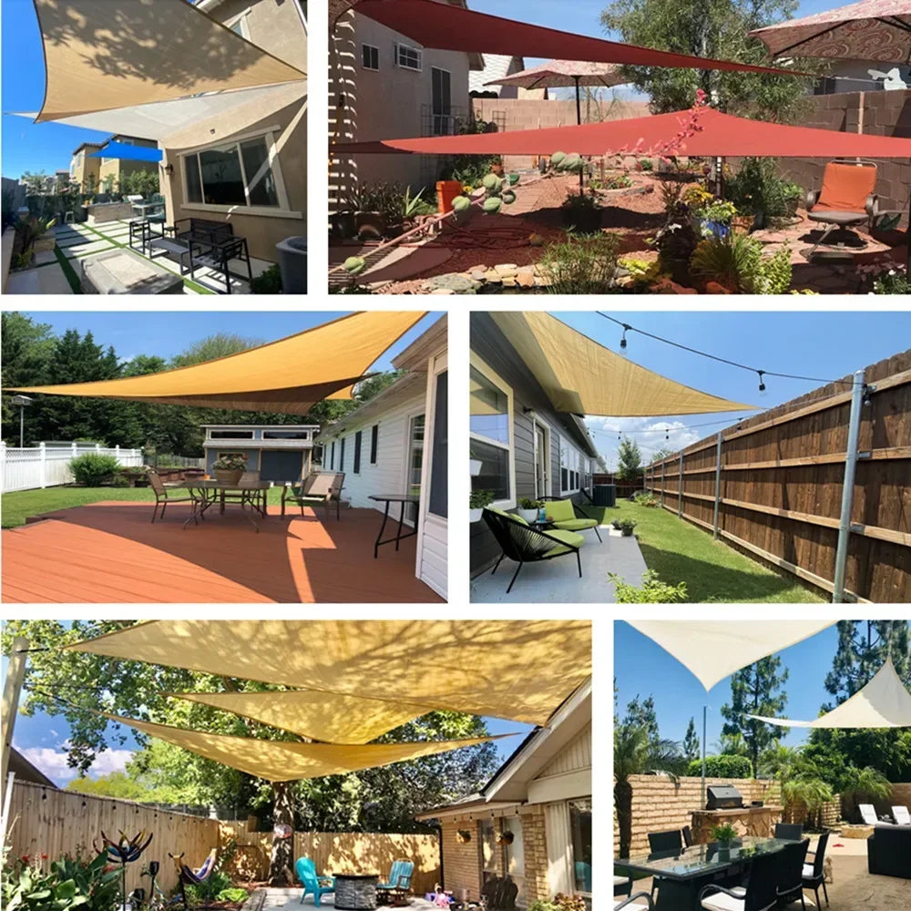 Waterproof Triangle Sun Shelter,Sunshade Protection,Outdoor Canopy,Garden Patio Pool Shade Sail,Awning Shade Cloth,5x5x 5,2x2x2m