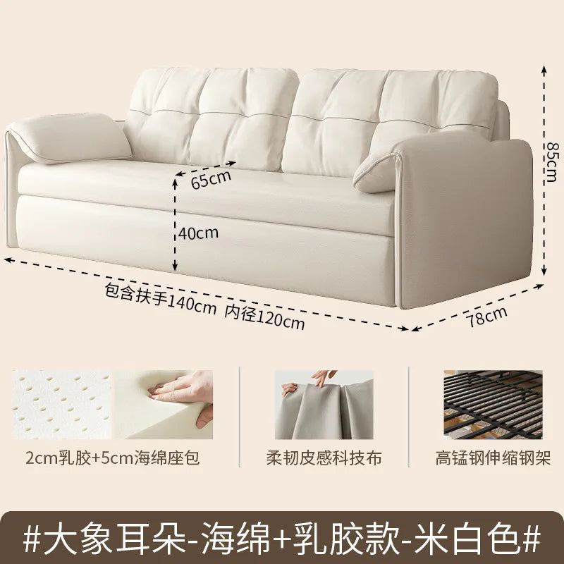 Elephant Ears Folding Sofa Bed Integrated Small Unit with Multi functional Living Room