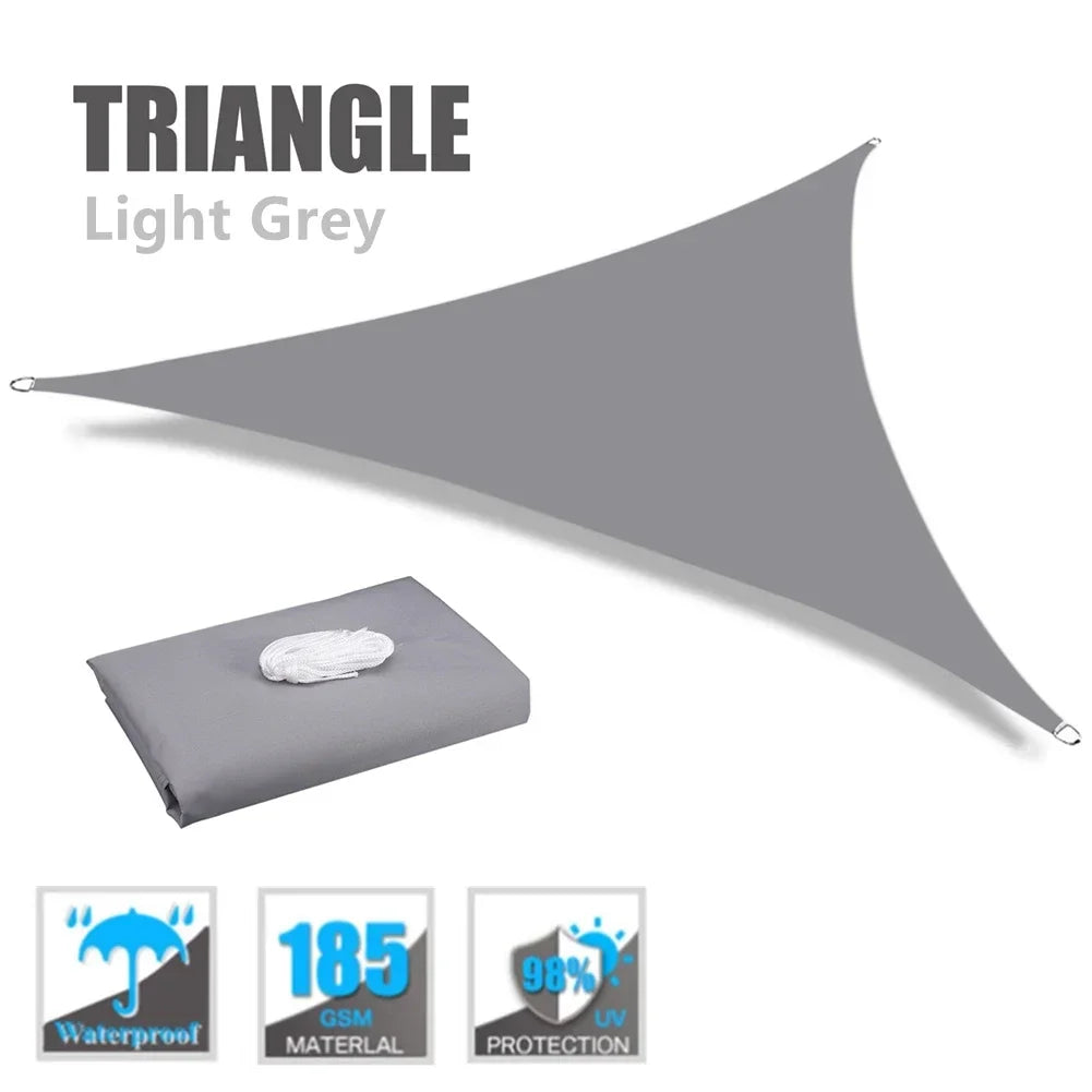 Waterproof Triangle Sun Shelter,Sunshade Protection,Outdoor Canopy,Garden Patio Pool Shade Sail,Awning Shade Cloth,5x5x 5,2x2x2m
