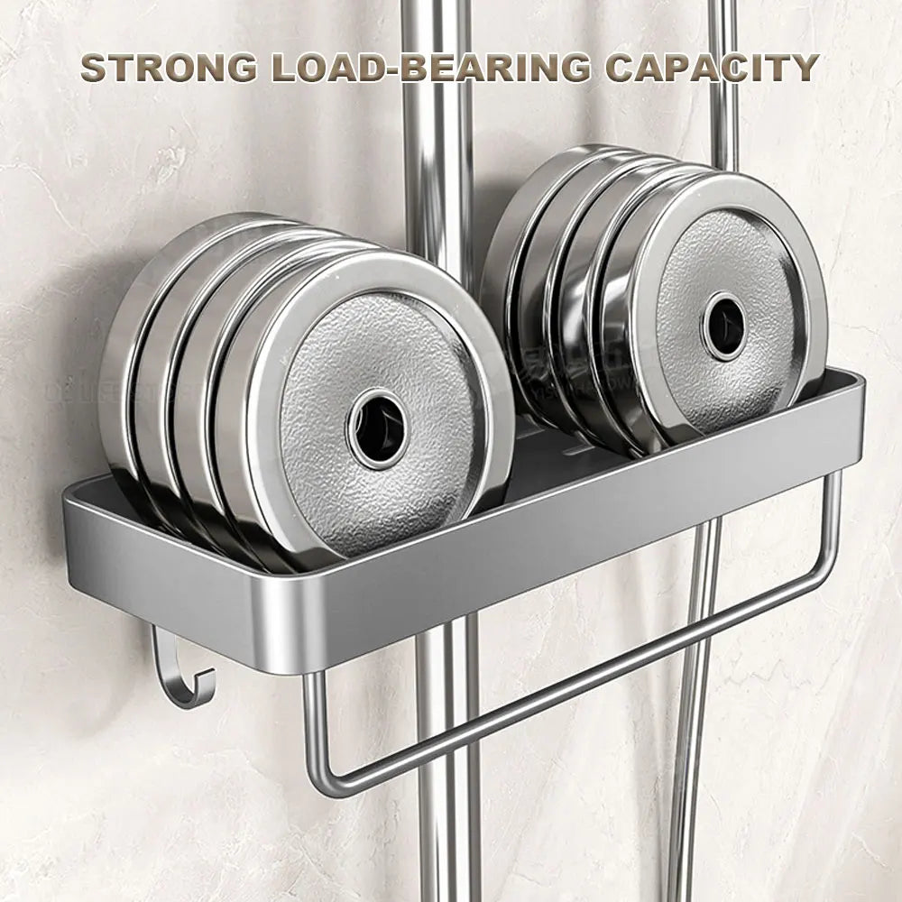 Aluminum Shower Shelf Shower Organiser Bathroom shelf Without Drilling Soap Shampoo Holder Shower Tray Bathroom Accessories