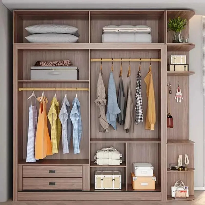 Vertical Aesthetic Wardrobes Sliding Door Quiet Clothes Organizer Wardrobe Display Modern Stylish Kleiderschrank Furniture Home