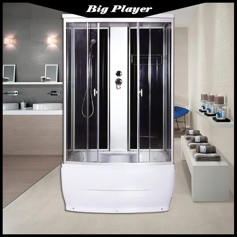 Shower Room with Steam Overall Rectangular Tempered Glass Partition Household Sliding Door Toilet Bath Room