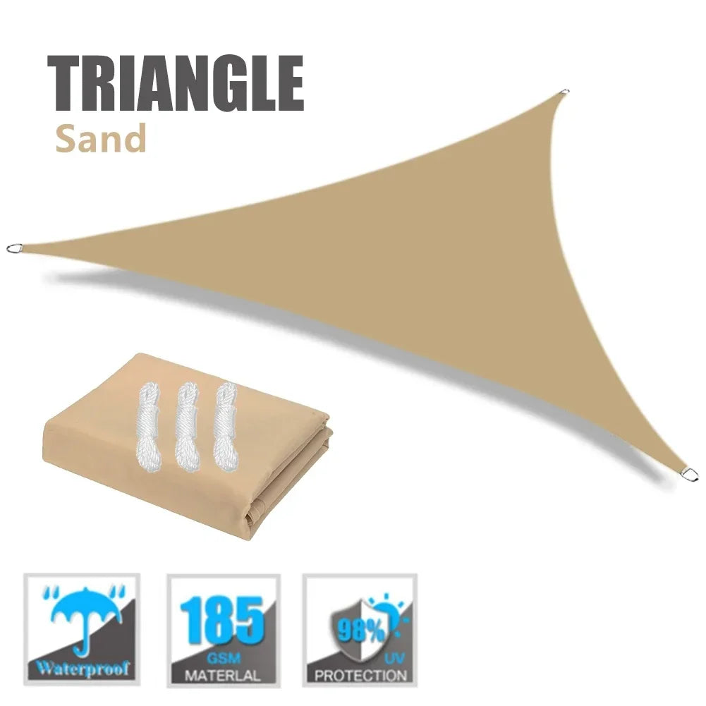Waterproof Triangle Sun Shelter,Sunshade Protection,Outdoor Canopy,Garden Patio Pool Shade Sail,Awning Shade Cloth,5x5x 5,2x2x2m