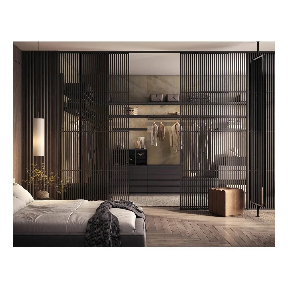Modern Design Wordrope 2/3/4/5/6 Door Wood Clothes Sliding Wardrobe Furniture UV Bedroom Closet Wardrobes From China