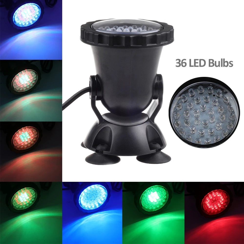 IP68 Waterproof LED Underwater Light Bluetooth APP Remote Control Night Lamp Swimming Pool Fountains Pond Aquarium Spot Light