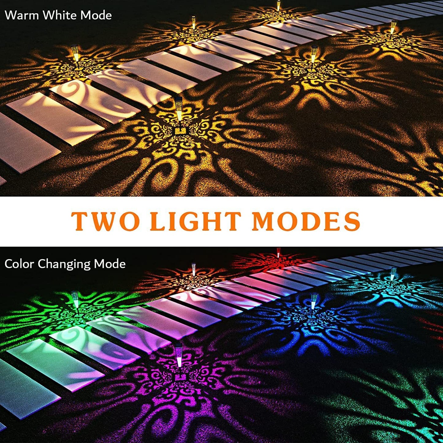 Colorful RGB Solar Garden Landscape Decorative Lamp