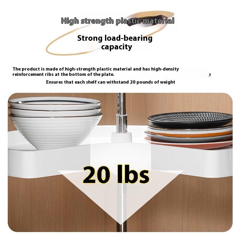 Kitchen Corner Basket Corner Rotating Storage Rack