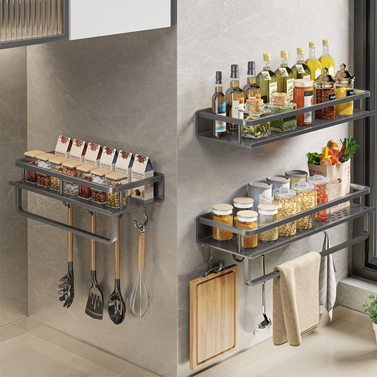Kitchen Rack Seasoning Multifunctional Wall Mount Storage