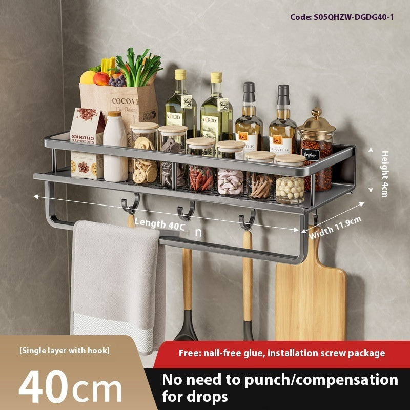 Kitchen Rack Seasoning Multifunctional Wall Mount Storage