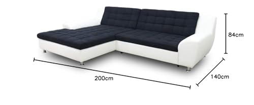 Domo Collection Morton Corner Sofa L-Shaped with Sleep Function