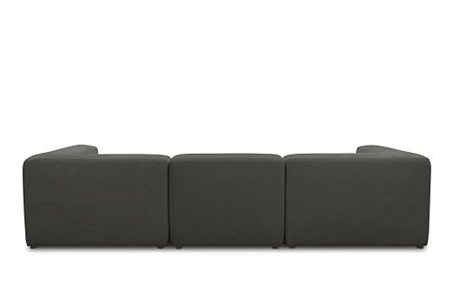 DOMO. collection Adrian Modular Sofa, 3-Seater Made of 2 x Corner Chairs and 1 x Chair, Big Sofa, Module Couch, 3 Upholstery Elements, 3-Seater Couch, 301 x 108 x 69 cm (W x D x H), Cream