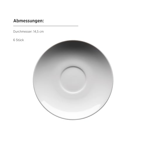 MÄSER 931523 Barca Geschirr-Set für 6 Personen, 30-tlg. Kombiservice, Porzellan, Weiß