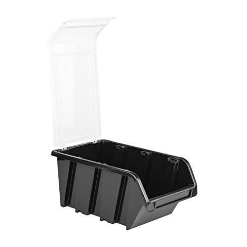 Wall Shelf with 40 Boxes with Lids, 80 x 80 cm, Stacking Boxes, Storage Bins, Storage System
