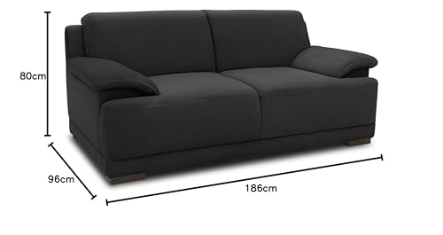 DOMO. collection Sofa Telos, 3-Sitzer Boxspringsofa, 3er Sofa mit Boxspringfederung, zeitlose Couch mit breiten Armlehnen, Polstergarnitur 218 x 96 x 80 cm (BxTxH), beige (hell)