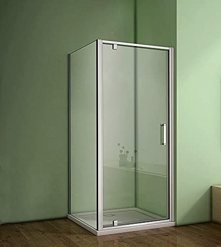 Shower Cubicle 90 x 90 cm Shower Enclosure Corner Entry Shower Door Shower with 5 mm Tempered Safety Clear Glass Height 185 cm
