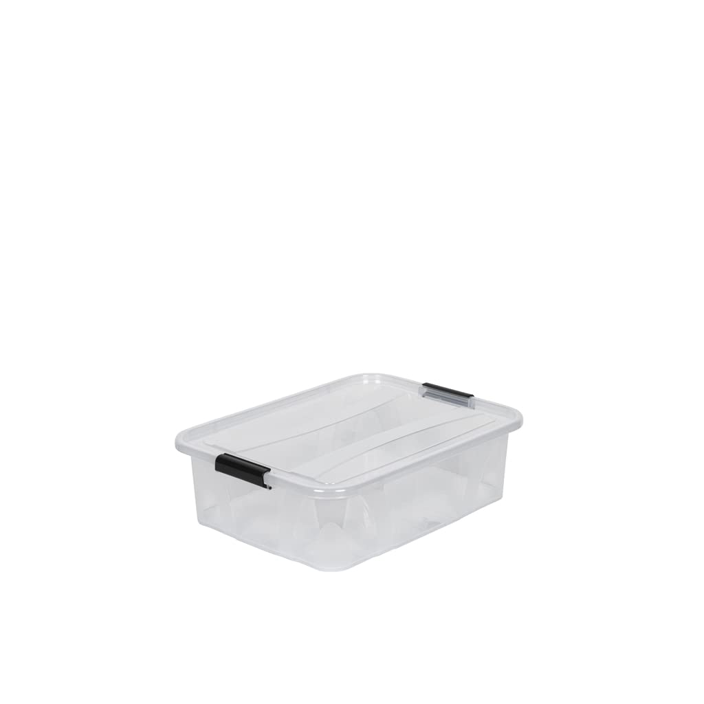 Kreher Master Storage Boxes with Lid in Transparent Design Various Sizes (Selectable) Made of Durable Plastic (80 Litres)