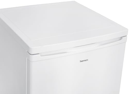 homeX Fridge without Freezer, Full-Room Fridge Small - 88 L Net Capacity, Freestanding and Compact, Table Fridge Quiet 39 dB, Fridge with LED Interior Lighting and Temperature Control, Silver