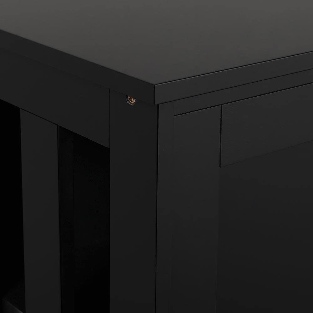 Yaheetech Kitchen Cabinet Storage Cabinet with Storage Space and Sliding Doors Console Table Sideboard Wooden Kitchen Chest of Drawers Freestanding Cabinet Buffet Cabinet Side Cabinet Kitchen