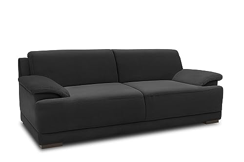 DOMO. collection Sofa Telos, 3-Sitzer Boxspringsofa, 3er Sofa mit Boxspringfederung, zeitlose Couch mit breiten Armlehnen, Polstergarnitur 218 x 96 x 80 cm (BxTxH), beige (hell)