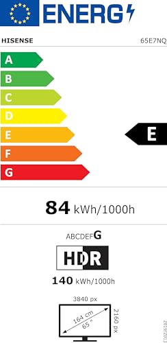 Hisense 43E7Q 43 Inch 4K UHD QLED, Smart TV, Game Mode Plus, Filmaker Mode, Dolby Vision Atmos, HDR10, HLG, HDR Immersive, AI 4K Upscaler, Dolby MS12, DTS X, Voice Control [2025]
