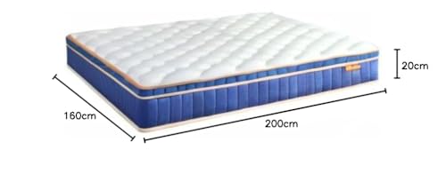 Sweetnight Mattress 160 x 190 cm, Pocket Spring Core Mattress with 7-Zones, Breathable, Orthopaedic, Height 20 cm, Hardness H4