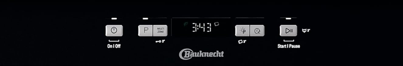 Bauknecht BK4UB14BN7A0X Undermount Dishwasher, 60 cm, ActiveDry Automatic Door Opening System, Delay Start, MultiZone, Separate Top or Bottom Basket Sink, Cutlery Drawer, Flexible Loading