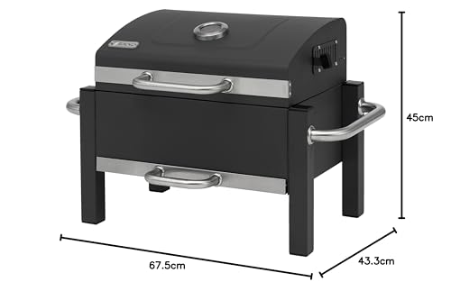 Tepro Toronto Basic 1163 Charcoal Grill, Surface: Approx. 52 x 36 cm