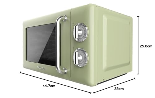 Cecotec Proclean 5110 20L Retro Beige 700W 5 Level Digital Microwave with Grill - 60 Minutes Timer - 8 Programmes and Defrost Mode - Vintage Beige
