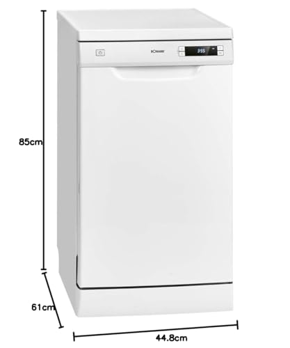Bomann GSP 7418 Dishwasher, 10 Place Settings, Dishwasher Stand or Substructure, 7 Programmes & 2 Spray Levels, Dishwasher with Start Selection White