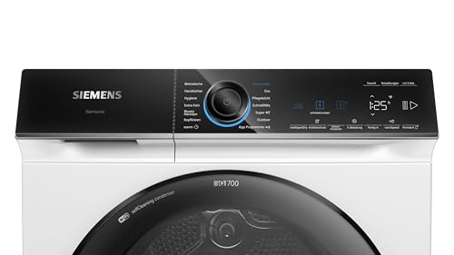 Siemens WR47B2C40 iQ700 Heat Pump Dryer, 9 kg, Self-Cleaning Condenser, AutoDry, Short Program 40 Inch, Refill Function, Reversing Drum, Half Load, LED Display, Touch Control
