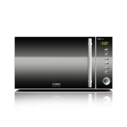 Caso MG20 menu 2-in-1 Microwave with Grill 800 W, Grill 1000 W, 2 Combination Programmes + 14 Cooking Programmes, Design Stainless Steel and Mirrored, 20 L, Stainless Steel